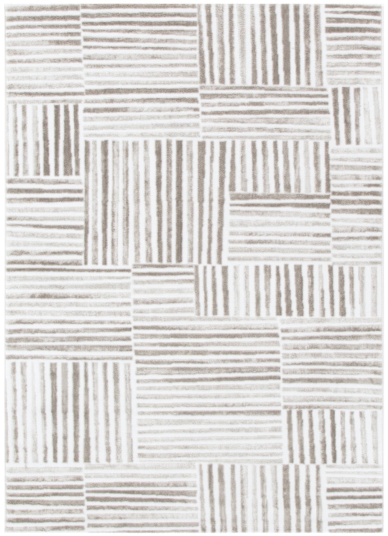 Wellington Geometric Lines Beige Rug - W003.