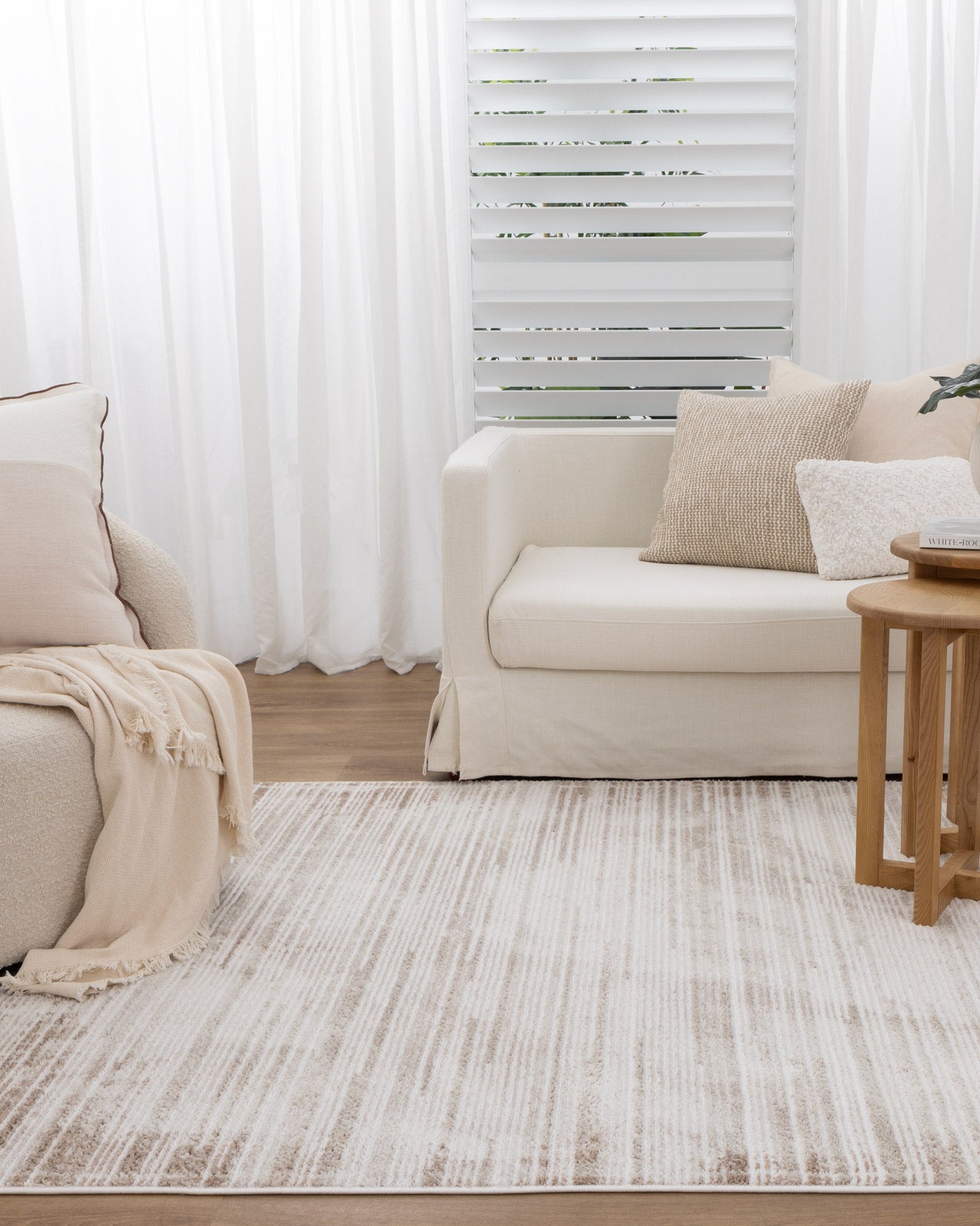 Wellington Distressed Lines Brown Rug - W011 - Brown area rug rug from Vogue Rugs Australia