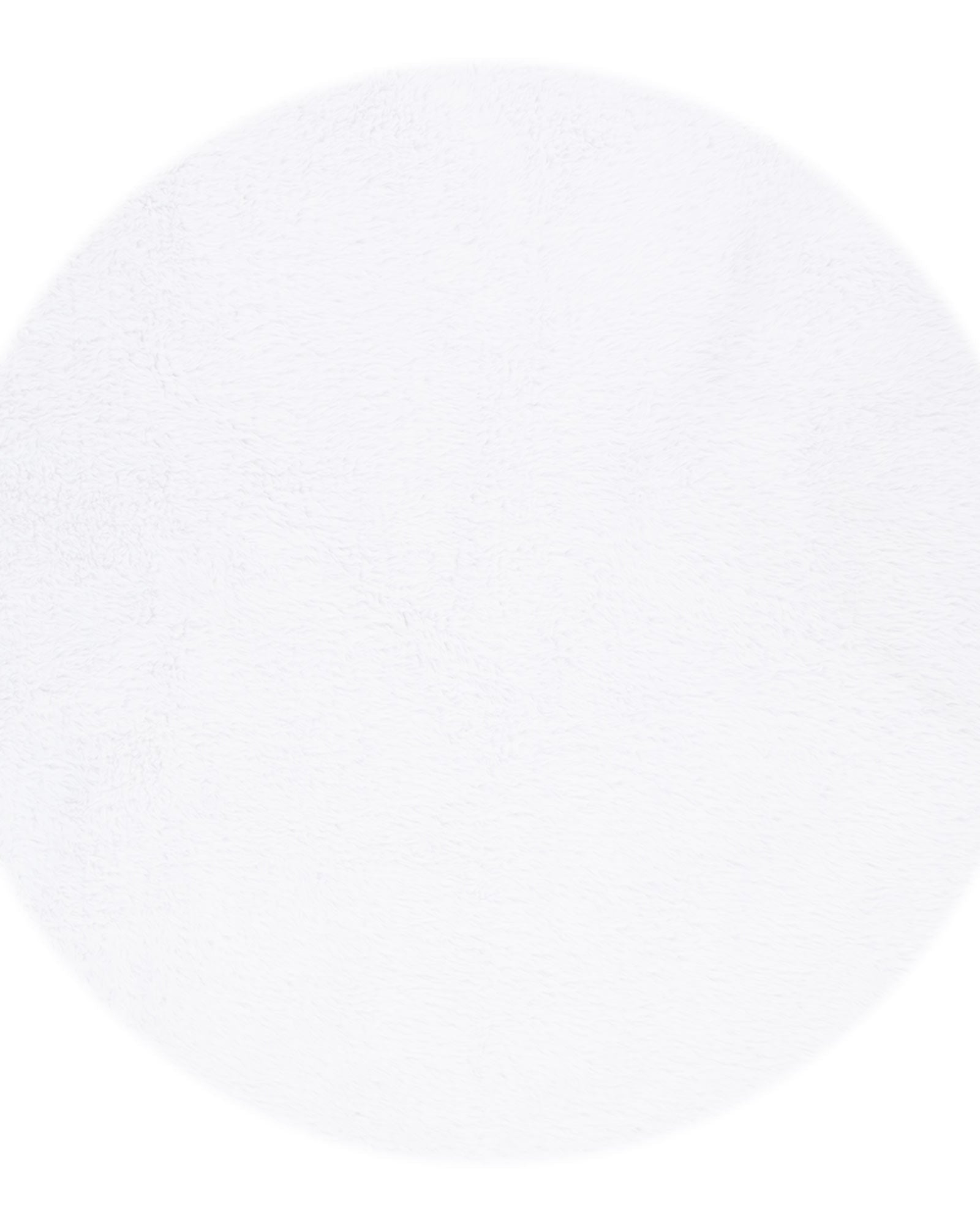 Lyla Machine Washable Shaggy White Round Rug.