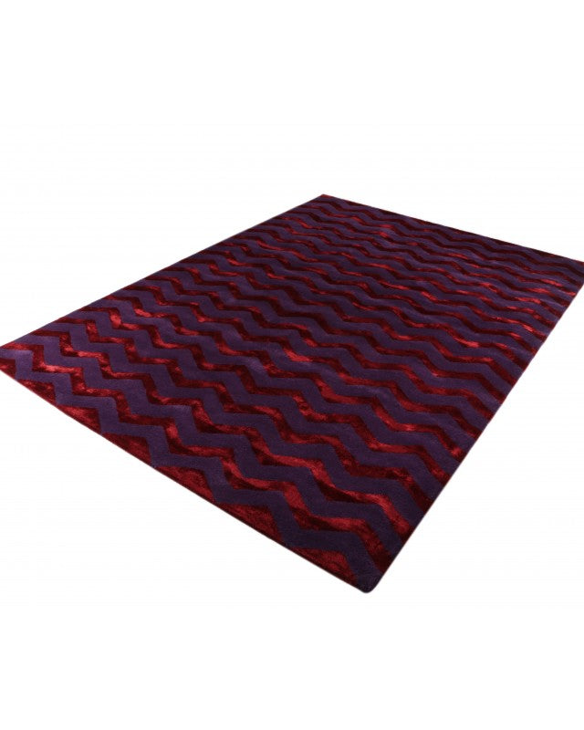 Artisan - Opulence Chevron Rug Red Purple