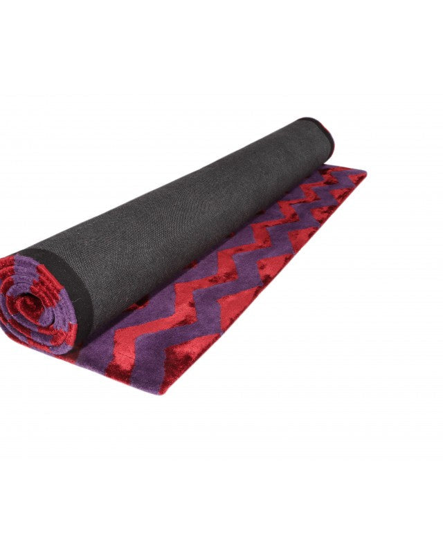 Artisan - Opulence Chevron Rug Red Purple