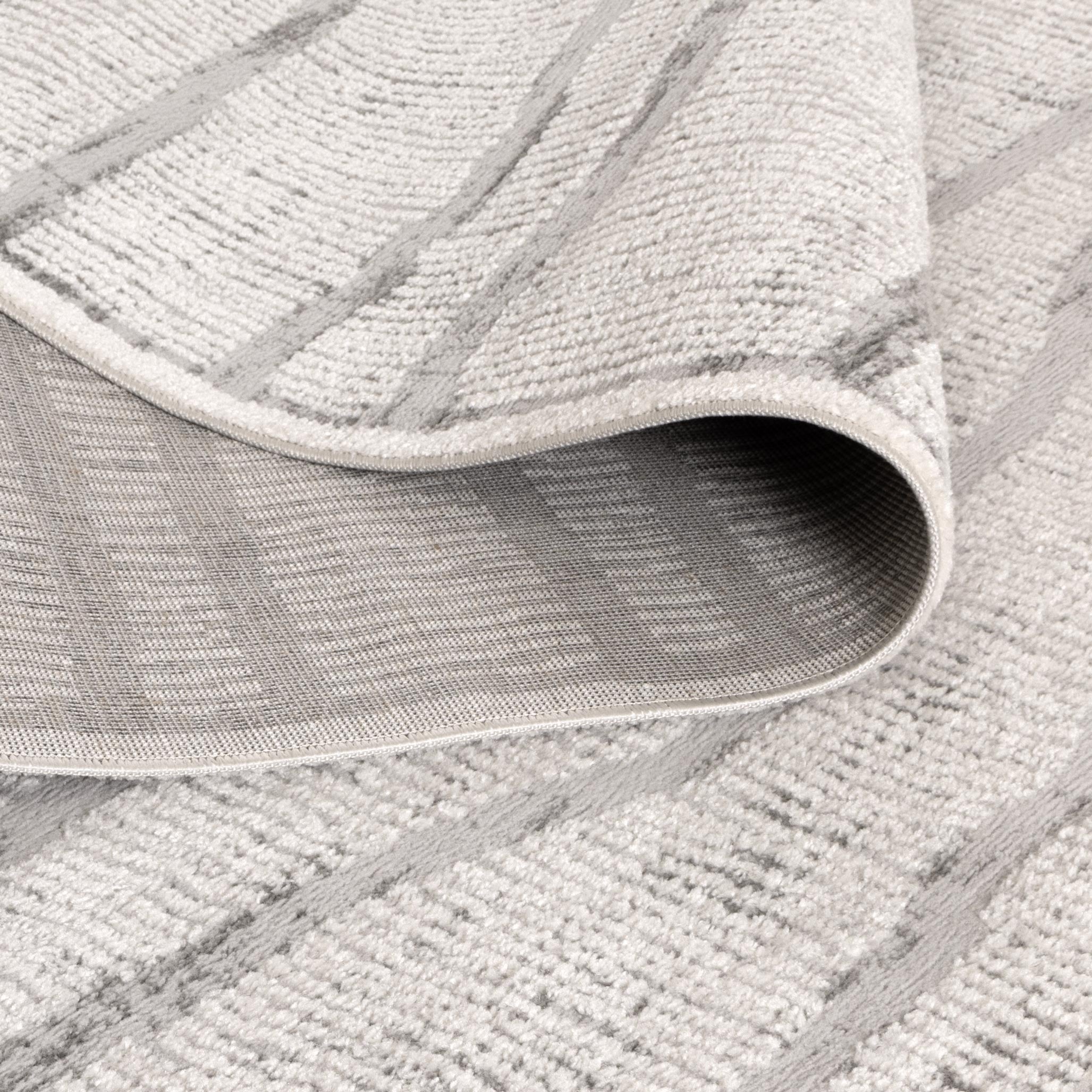 Sierra Abstract Silver Lines Rug.