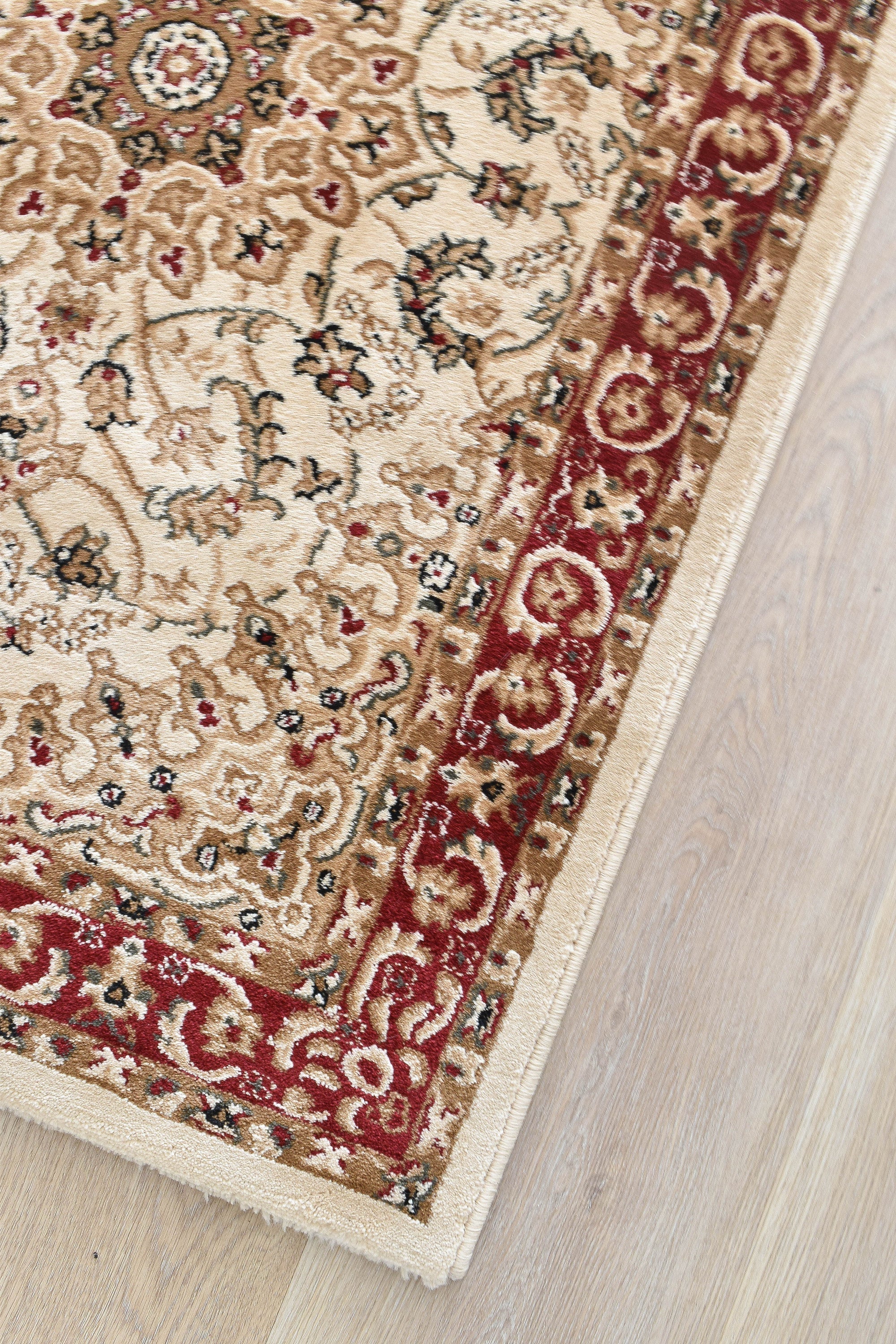 Adelaide 15 Cream Red Runner - Cream traditional rug from Vogue Rugs Australia