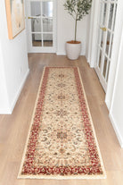 Adelaide 15 Cream Red Runner - Cream traditional rug from Vogue Rugs Australia