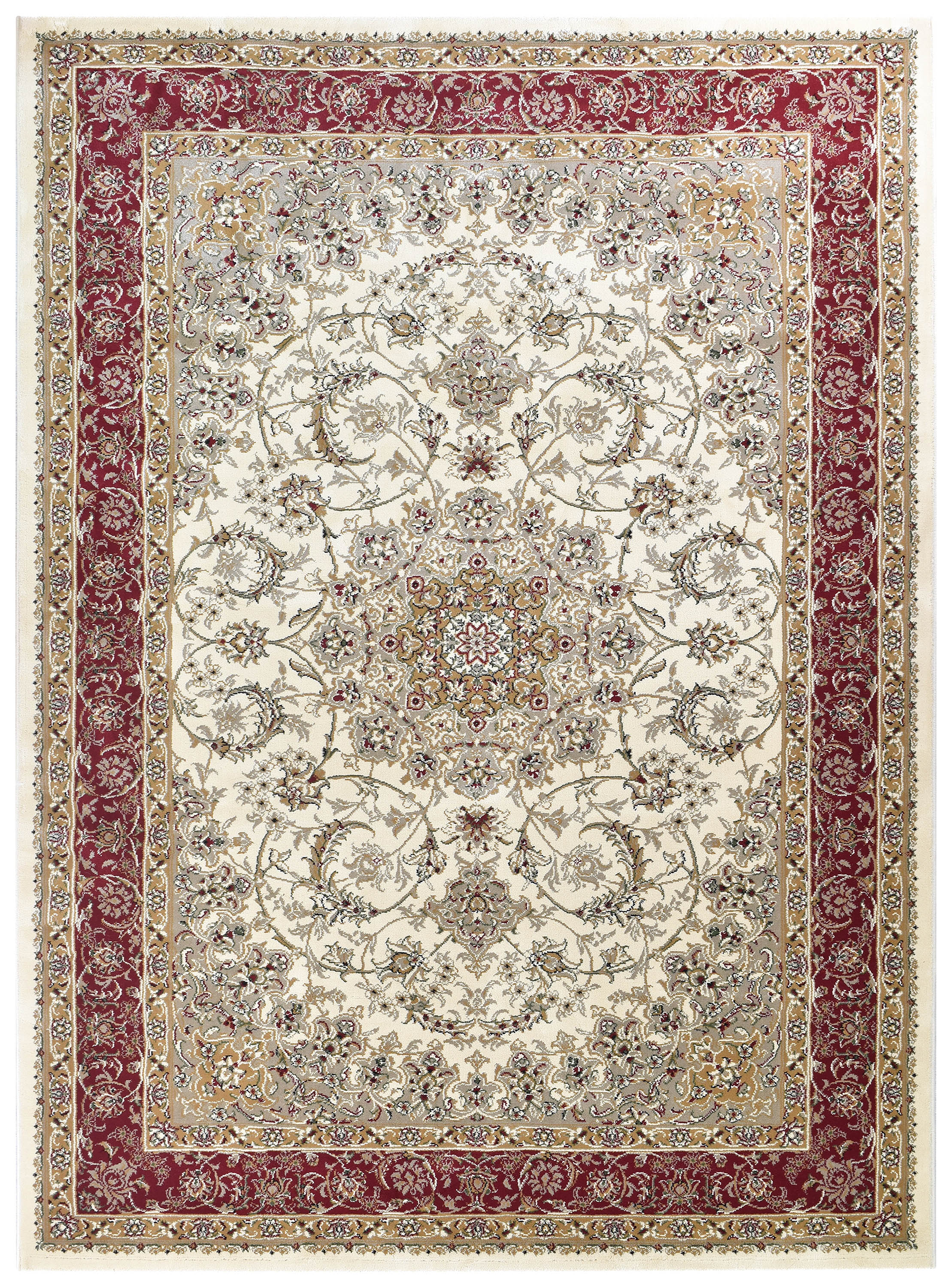 Adelaide 15 Cream Red - Cream traditional rug from Vogue Rugs Australia