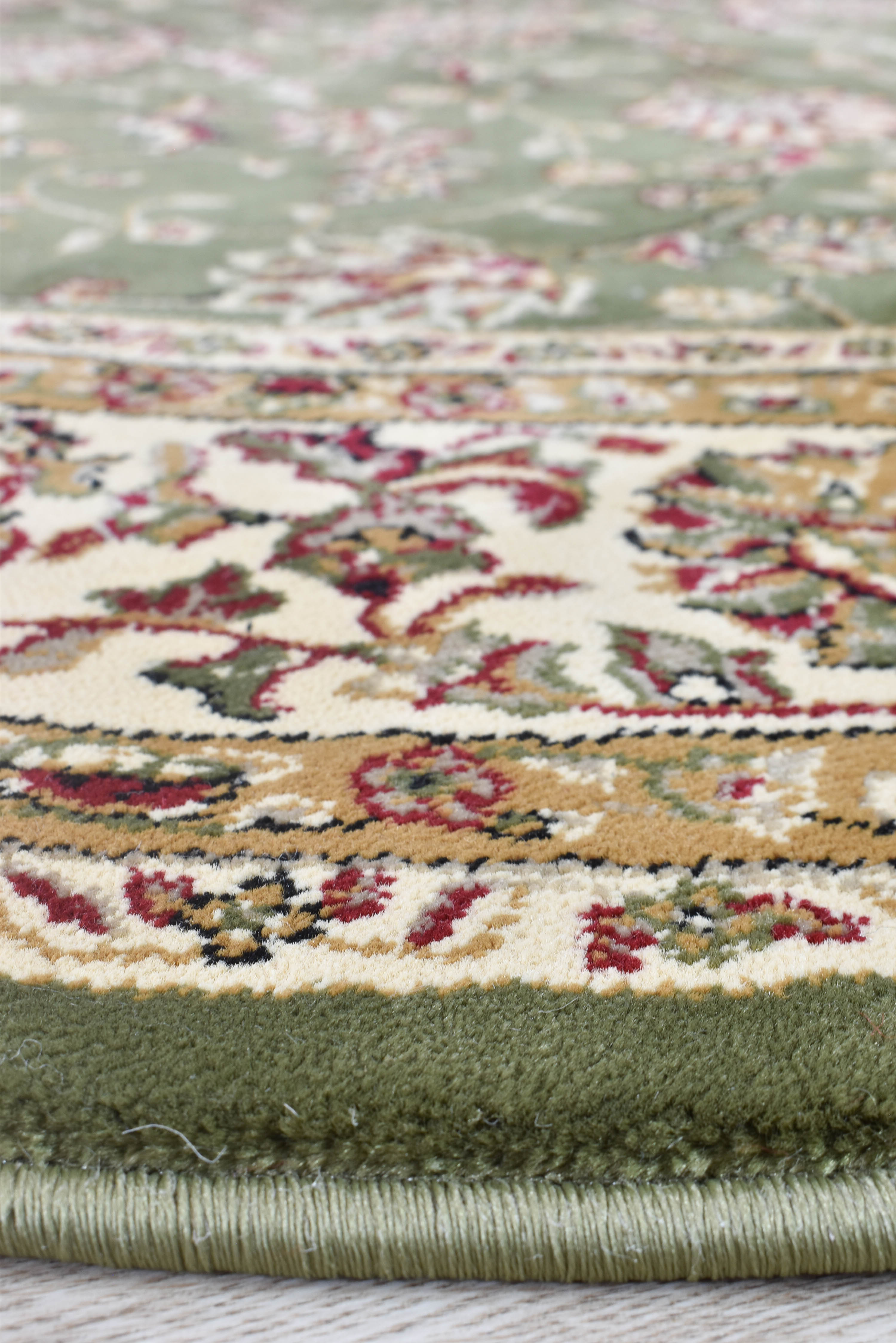 Adelaide Round 79 Green - Cream traditional rug from Vogue Rugs Australia