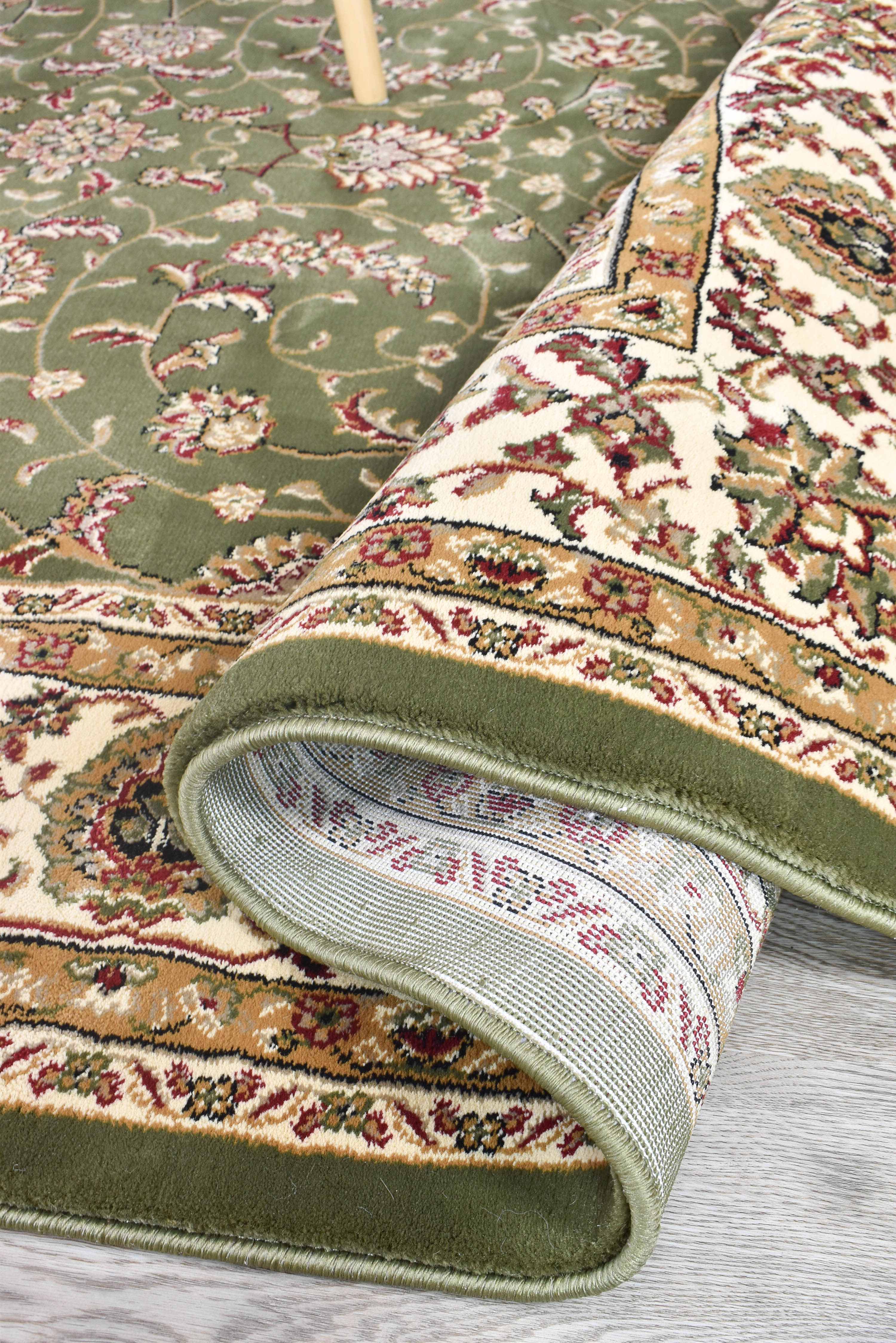 Adelaide 79 Green - Cream traditional rug from Vogue Rugs Australia