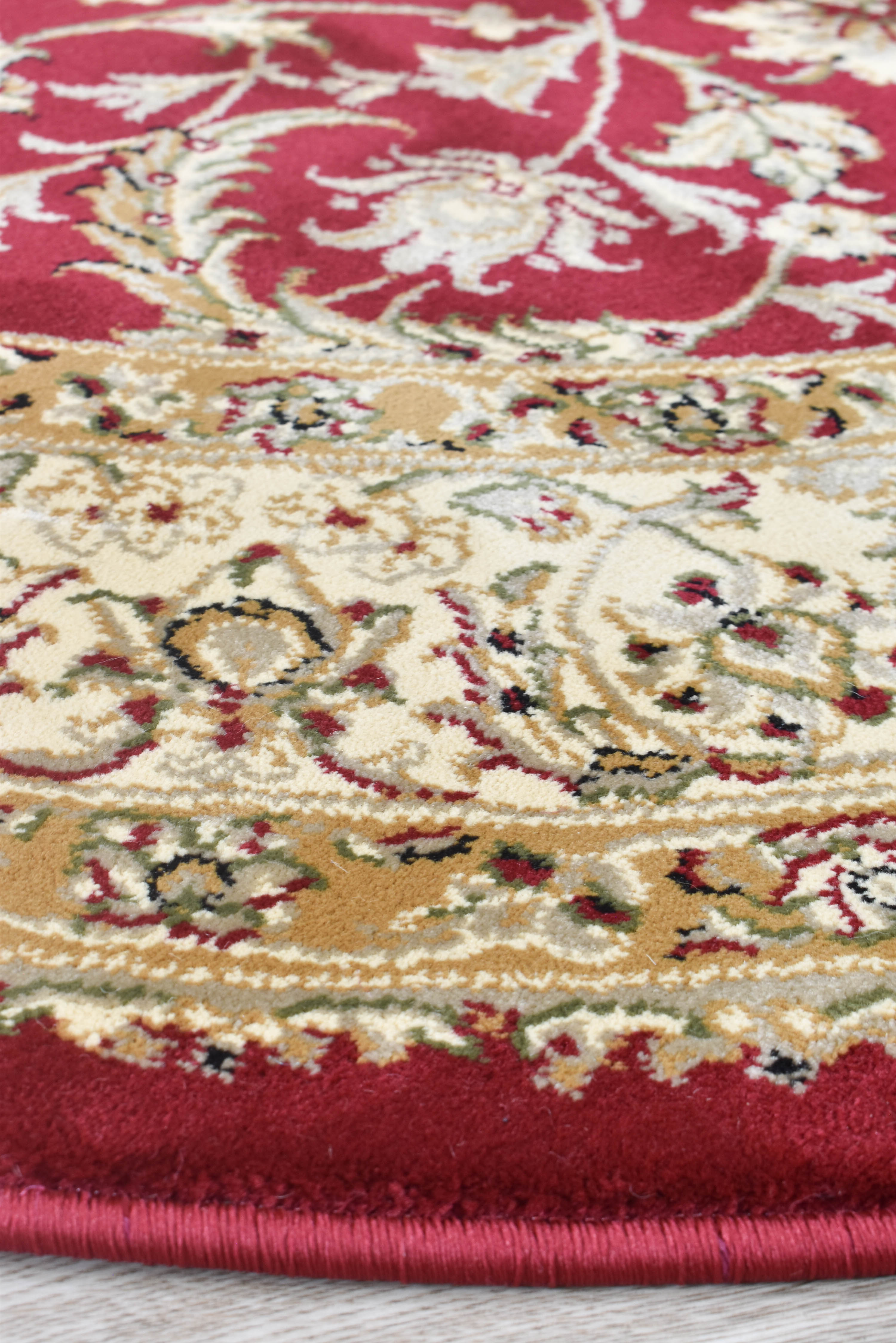 Adelaide 15 Red - Cream traditional rug from Vogue Rugs Australia