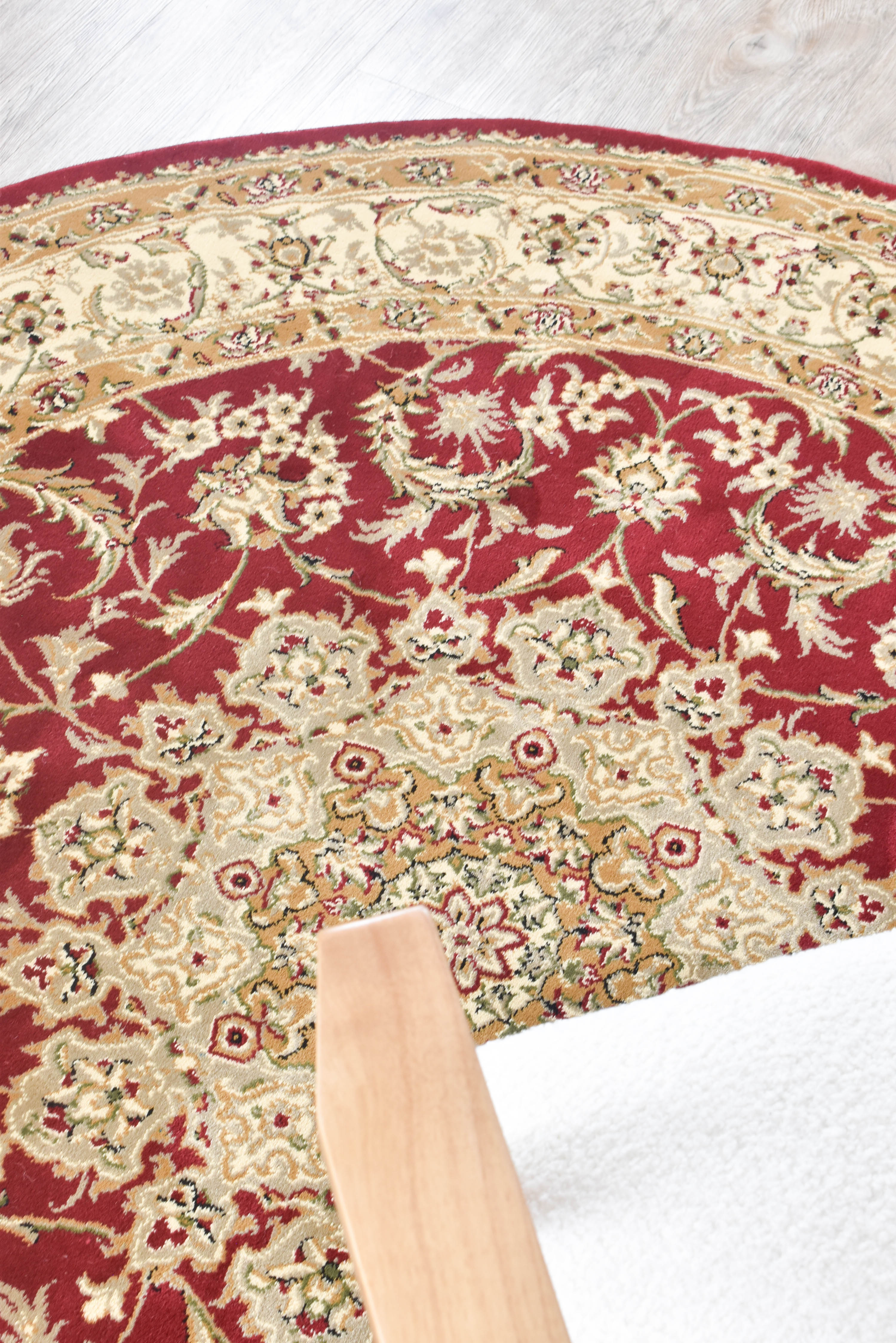 Adelaide Round 15 Red - Cream traditional rug from Vogue Rugs Australia