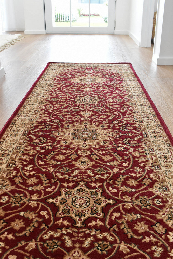 Adelaide 15 Red - Cream traditional rug from Vogue Rugs Australia