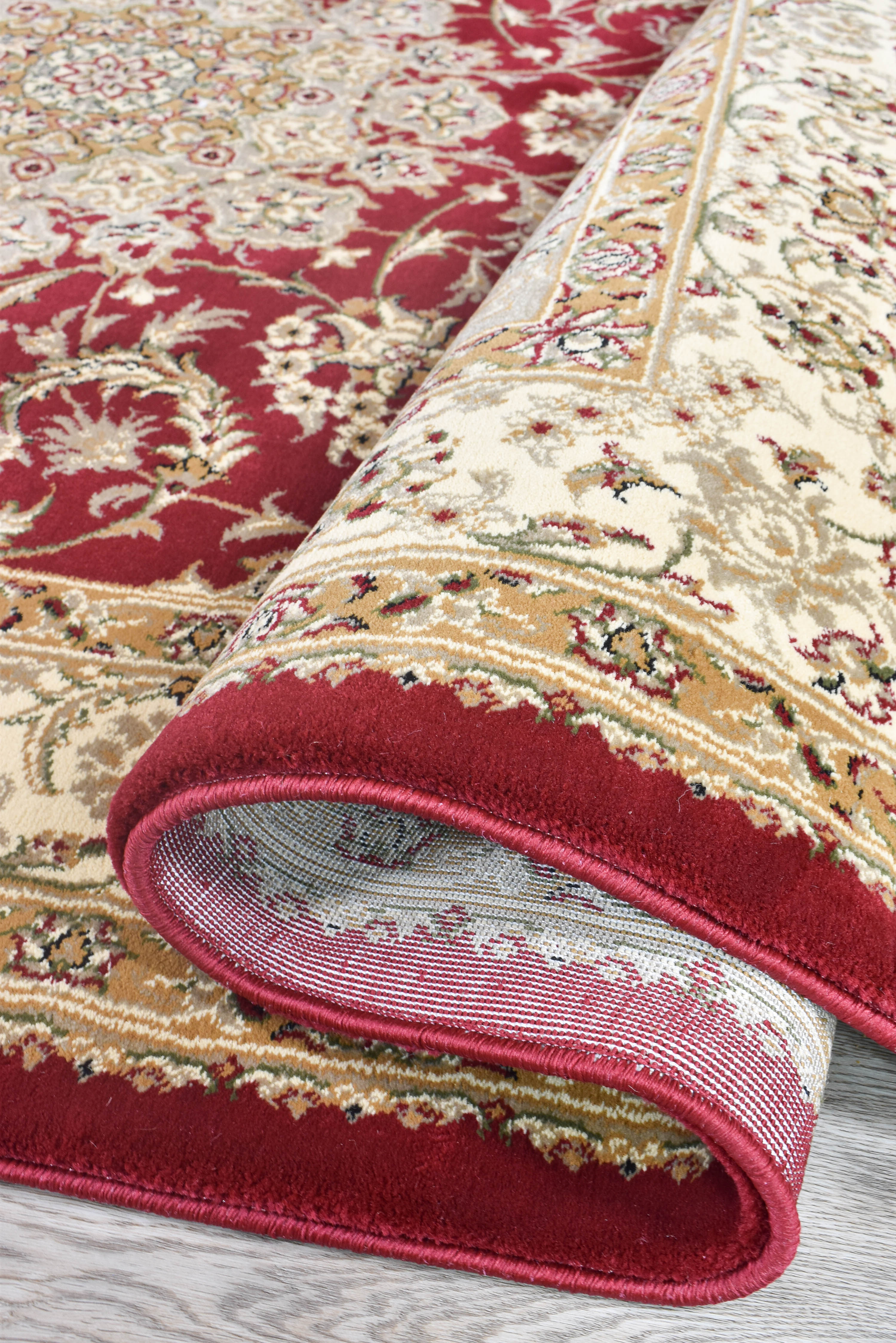 Adelaide 15 Red - Cream traditional rug from Vogue Rugs Australia