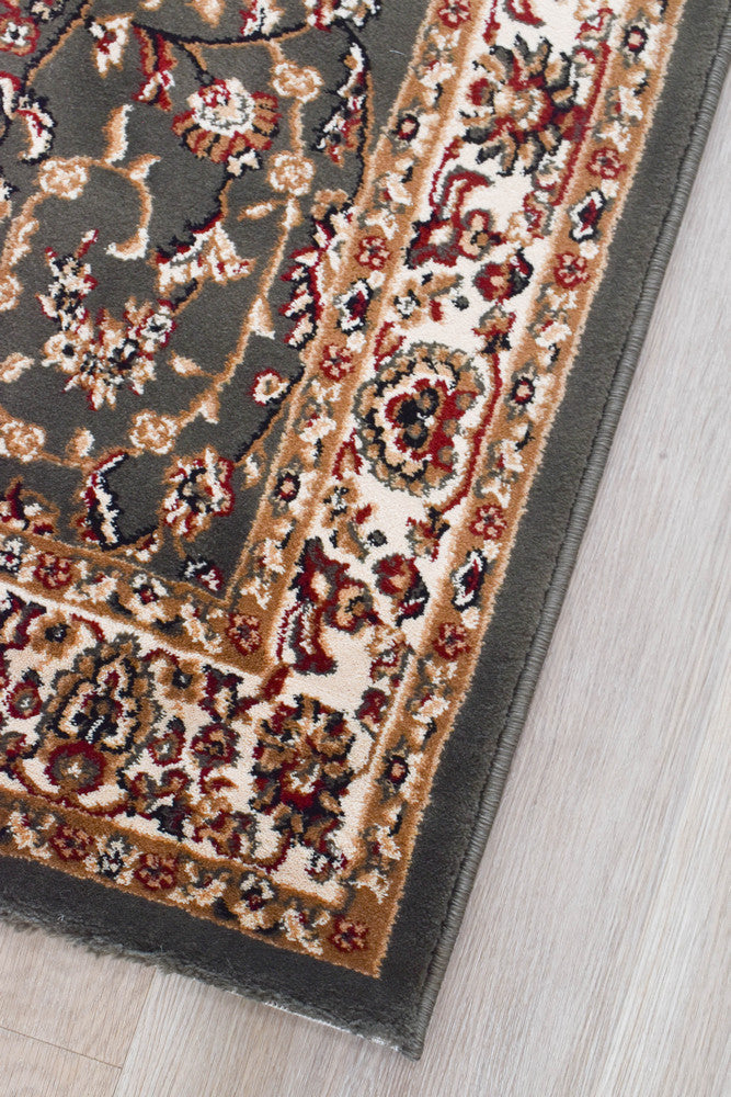Adelaide 79 Green - Cream traditional rug from Vogue Rugs Australia