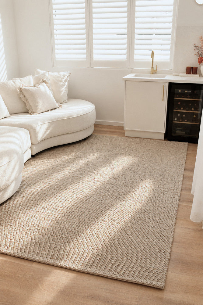Allure Stone Mist Wool Rug.
