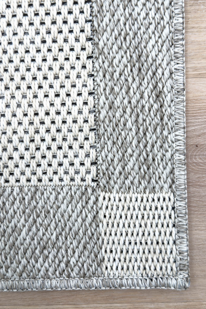 All Seasons Outdoor Cream Grey - Cream indoor/outdoor rug from Vogue Rugs Australia