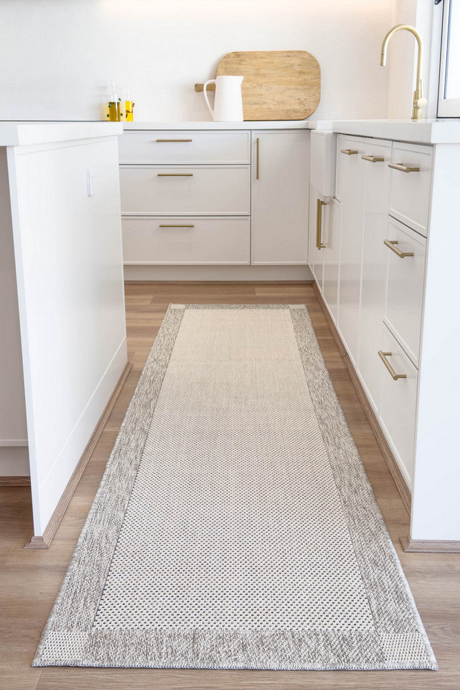All Seasons Outdoor Cream Grey - Cream indoor/outdoor rug from Vogue Rugs Australia