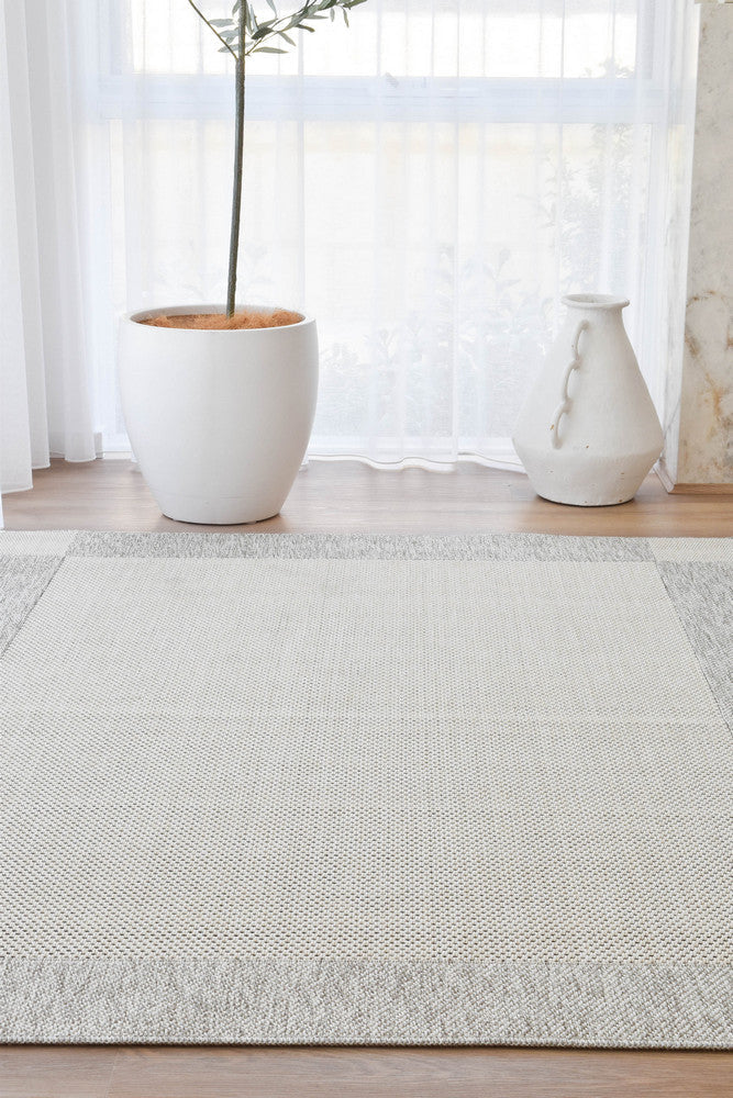 All Seasons Outdoor Cream Grey - Cream indoor/outdoor rug from Vogue Rugs Australia