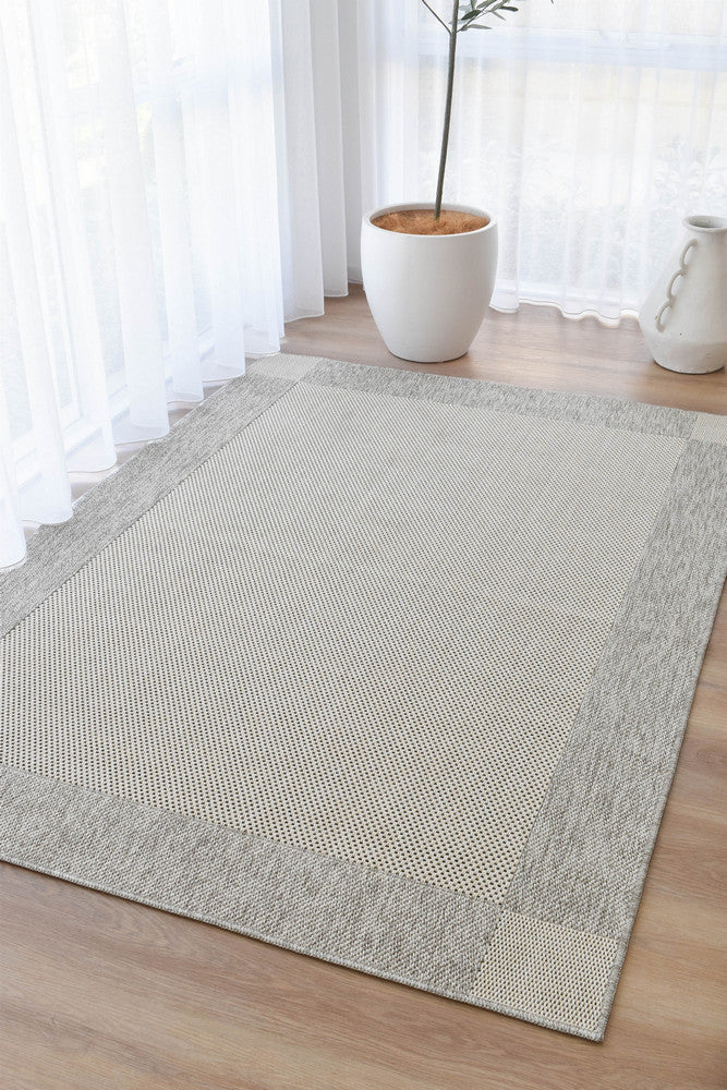 All Seasons Outdoor Cream Grey - Cream indoor/outdoor rug from Vogue Rugs Australia