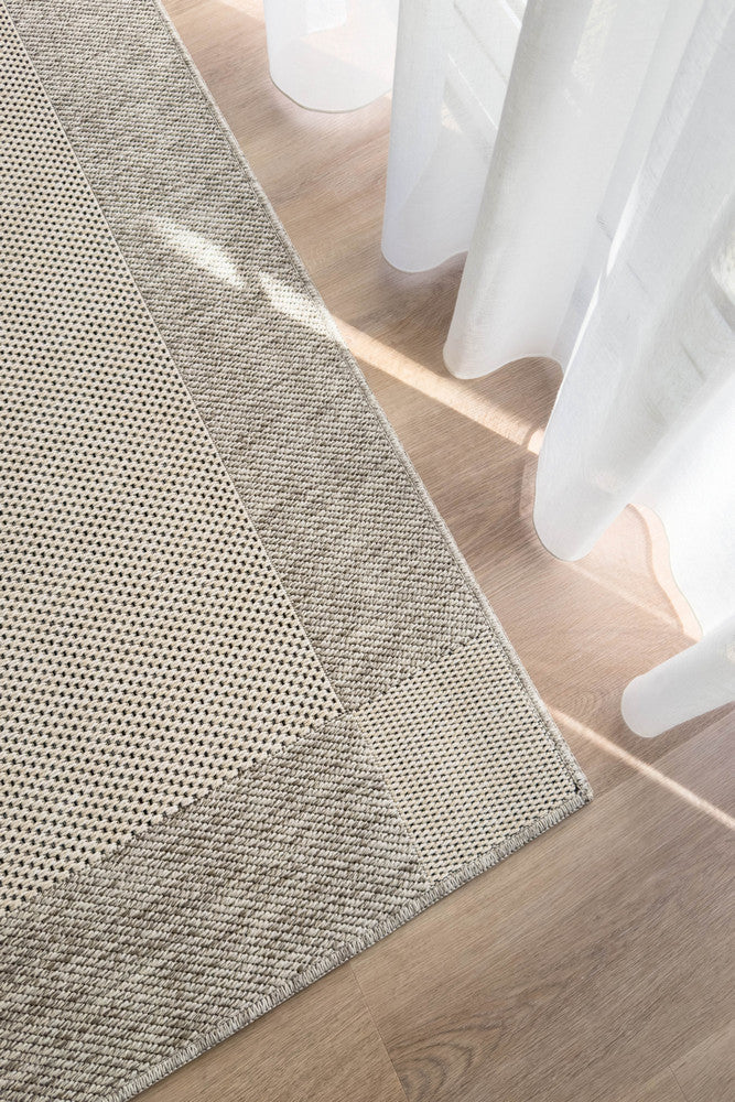 All Seasons Outdoor Cream Grey - Cream indoor/outdoor rug from Vogue Rugs Australia
