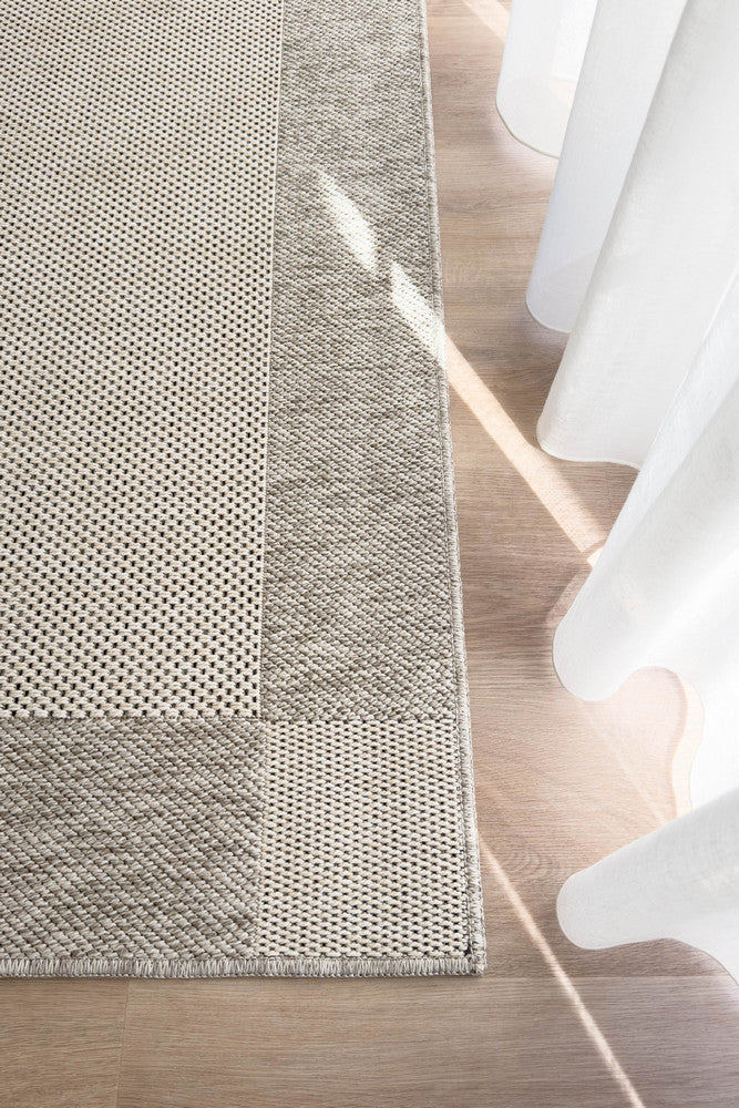 All Seasons Outdoor Cream Grey - Cream indoor/outdoor rug from Vogue Rugs Australia