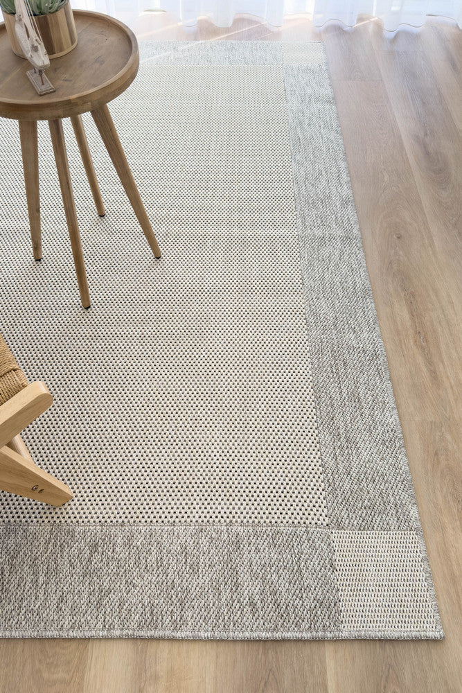 All Seasons Outdoor Cream Grey - Cream indoor/outdoor rug from Vogue Rugs Australia