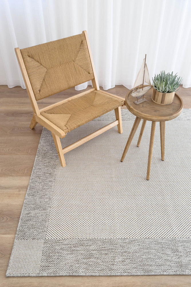 All Seasons Outdoor Cream Grey - Cream indoor/outdoor rug from Vogue Rugs Australia