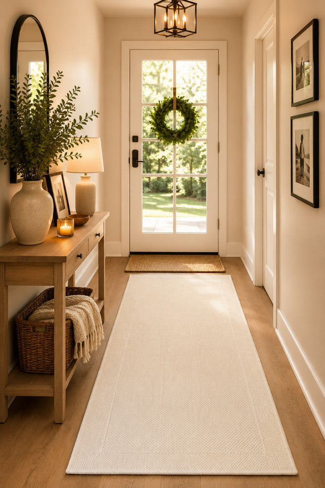 All Seasons Outdoor Cream Runner - Cream indoor/outdoor rug from Vogue Rugs Australia