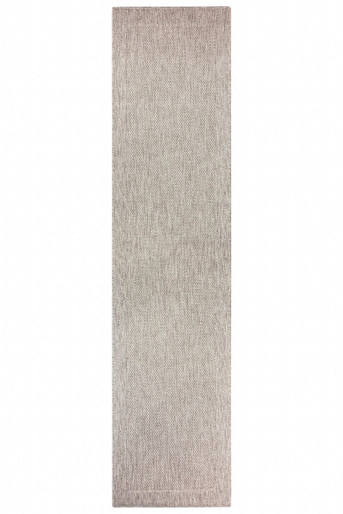 All Seasons Outdoor Light Grey Runner - Grey indoor/outdoor rug from Vogue Rugs Australia