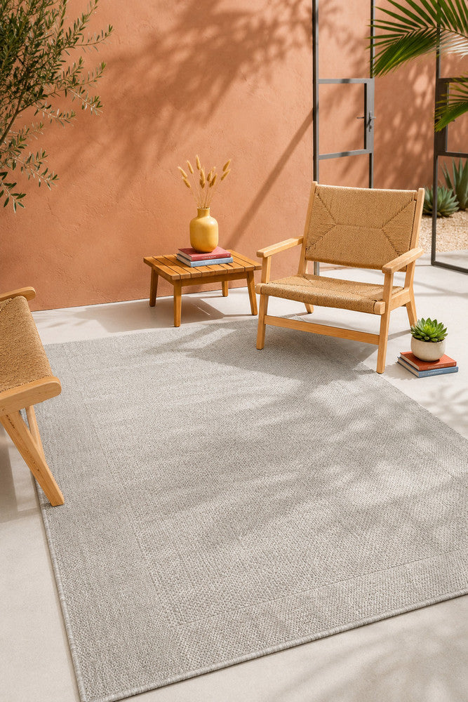 All Seasons Outdoor Light Grey - Grey indoor/outdoor rug from Vogue Rugs Australia