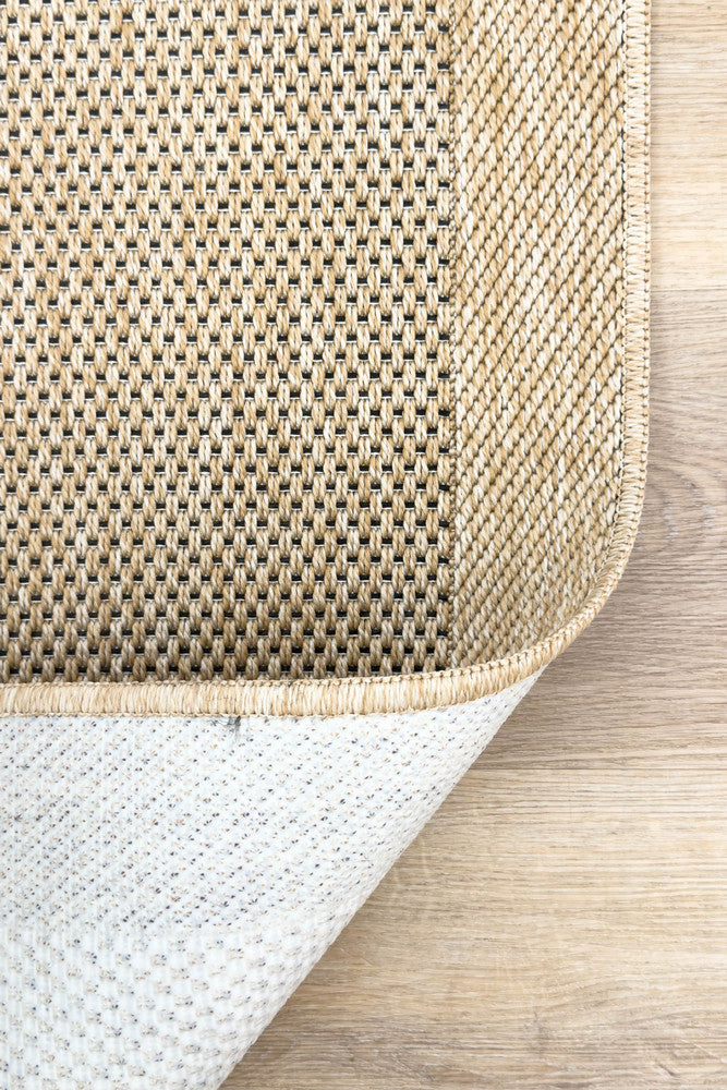 All Seasons Outdoor Sand Black - Black indoor/outdoor rug from Vogue Rugs Australia