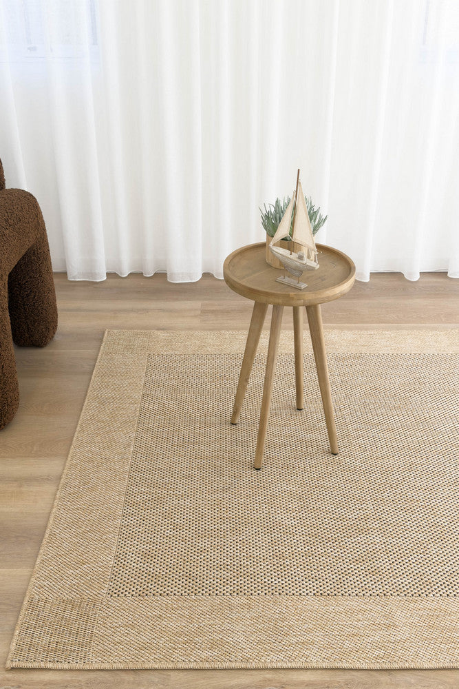 All Seasons Outdoor Sand Black - Black indoor/outdoor rug from Vogue Rugs Australia