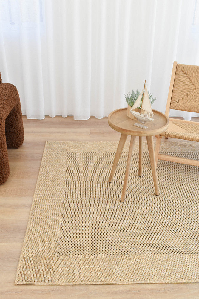 All Seasons Outdoor Sand Black - Black indoor/outdoor rug from Vogue Rugs Australia
