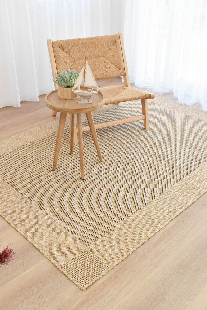 All Seasons Outdoor Sand Black - Black indoor/outdoor rug from Vogue Rugs Australia