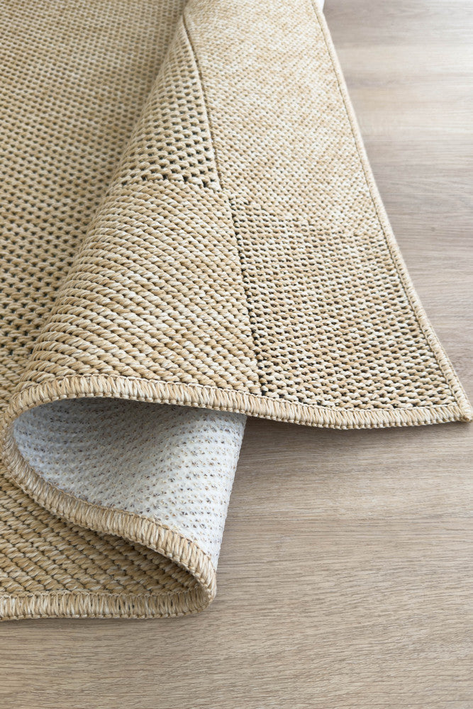 All Seasons Outdoor Sand Black - Black indoor/outdoor rug from Vogue Rugs Australia