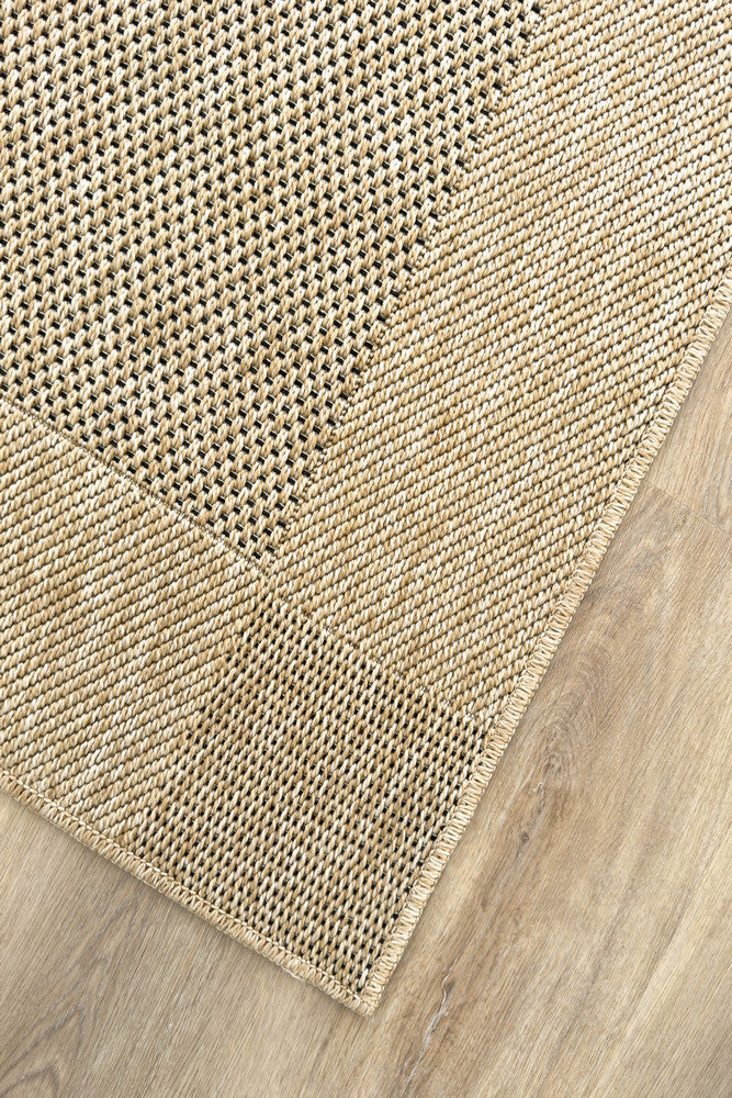 All Seasons Outdoor Sand Black - Black indoor/outdoor rug from Vogue Rugs Australia