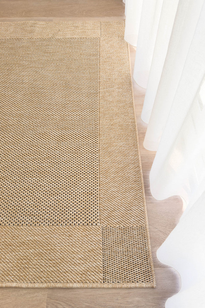 All Seasons Outdoor Sand Black - Black indoor/outdoor rug from Vogue Rugs Australia