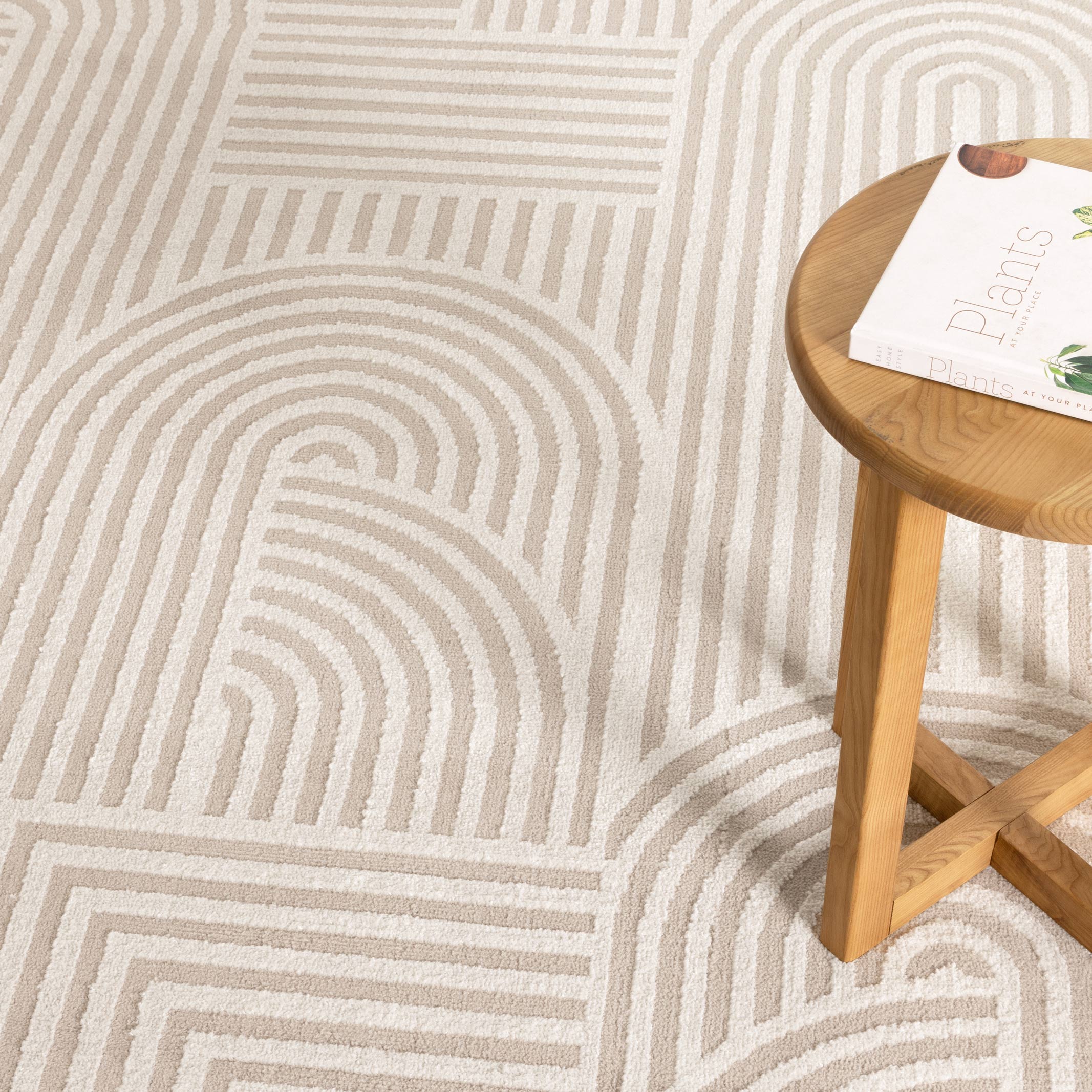 Sierra Arches Beige Ivory Rug - Beige area rug rug from Vogue Rugs Australia