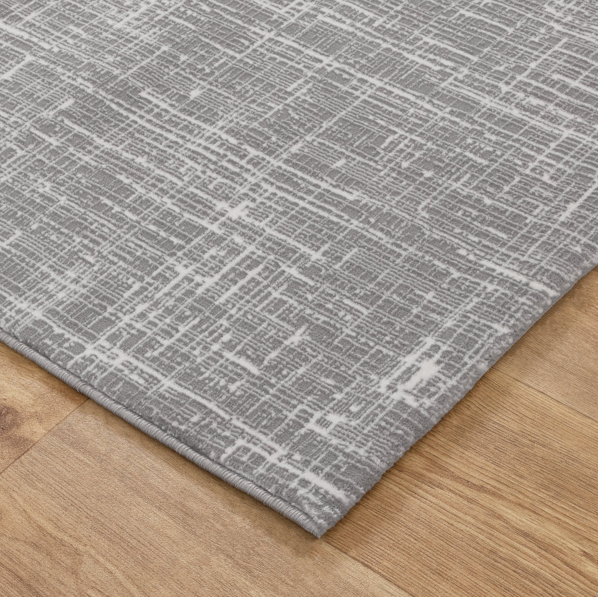 Atina Distressed Geo Lines Grey Rug - AT02 - Grey area rug rug from Vogue Rugs Australia