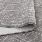 Atina Distressed Geo Lines Grey Rug - AT02.