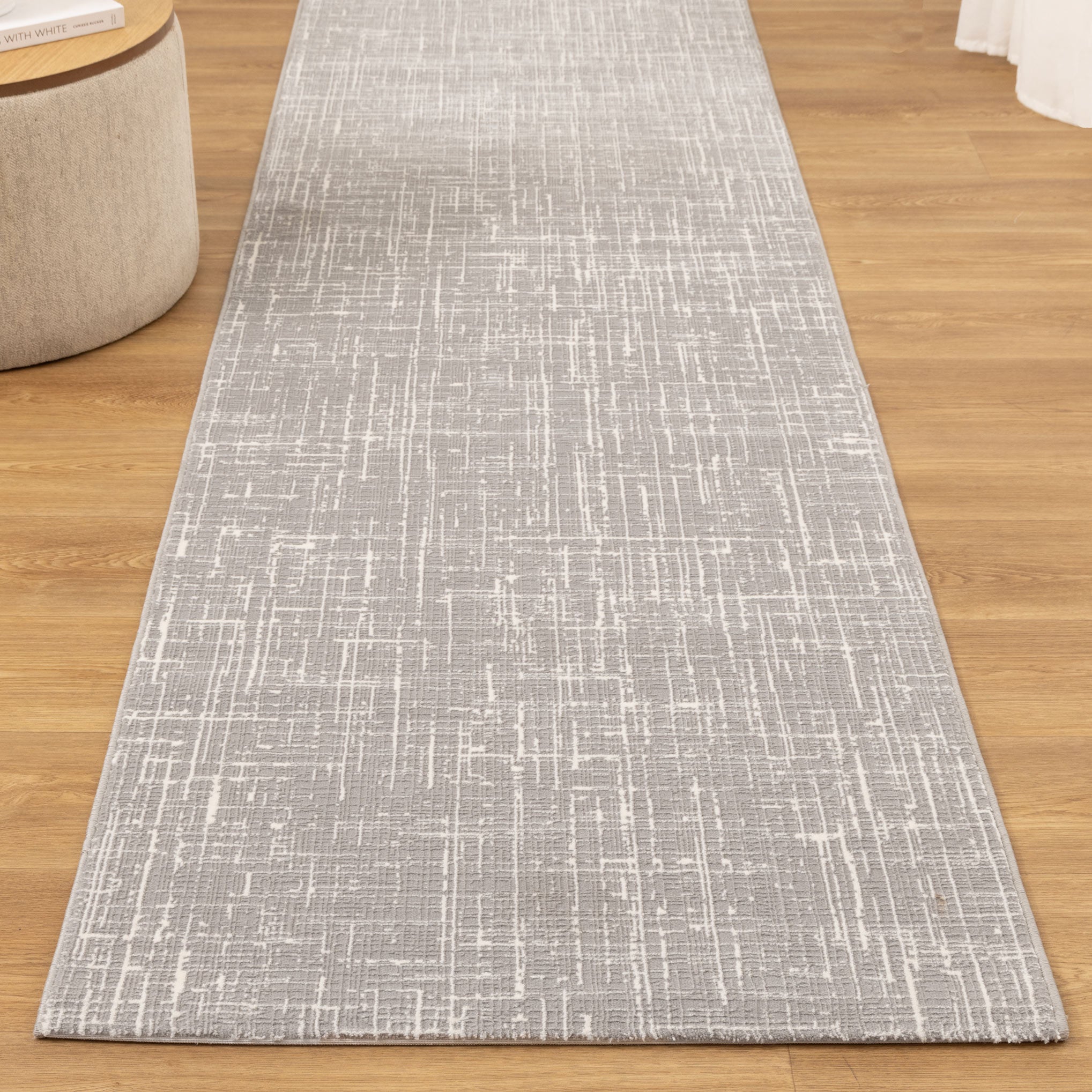 Atina Distressed Geo Lines Grey Rug - AT02 - Grey area rug rug from Vogue Rugs Australia