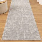 Atina Distressed Geo Lines Grey Rug - AT02.