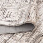 Atina Distressed Geo Squares Grey Rug - AT03.