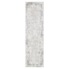 Atina Distressed Border Beige Grey Rug - AT04.