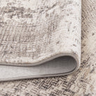 Atina Distressed Border Beige Grey Rug - AT04.