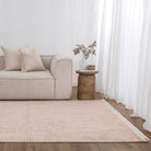 Berno Pink Ivory Loop Stripes Rug - B002.