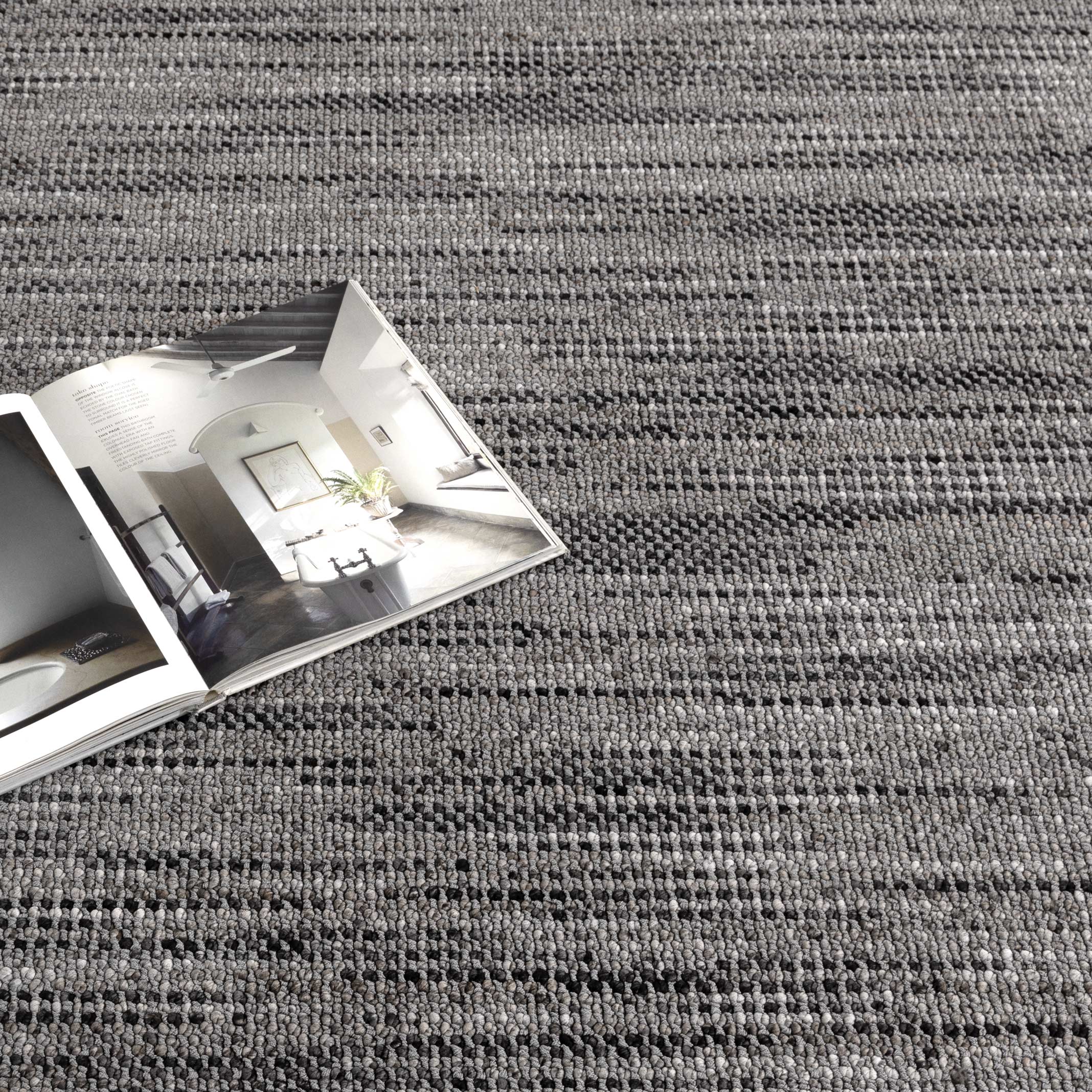 Berno Charcoal Loop Rug - B005.