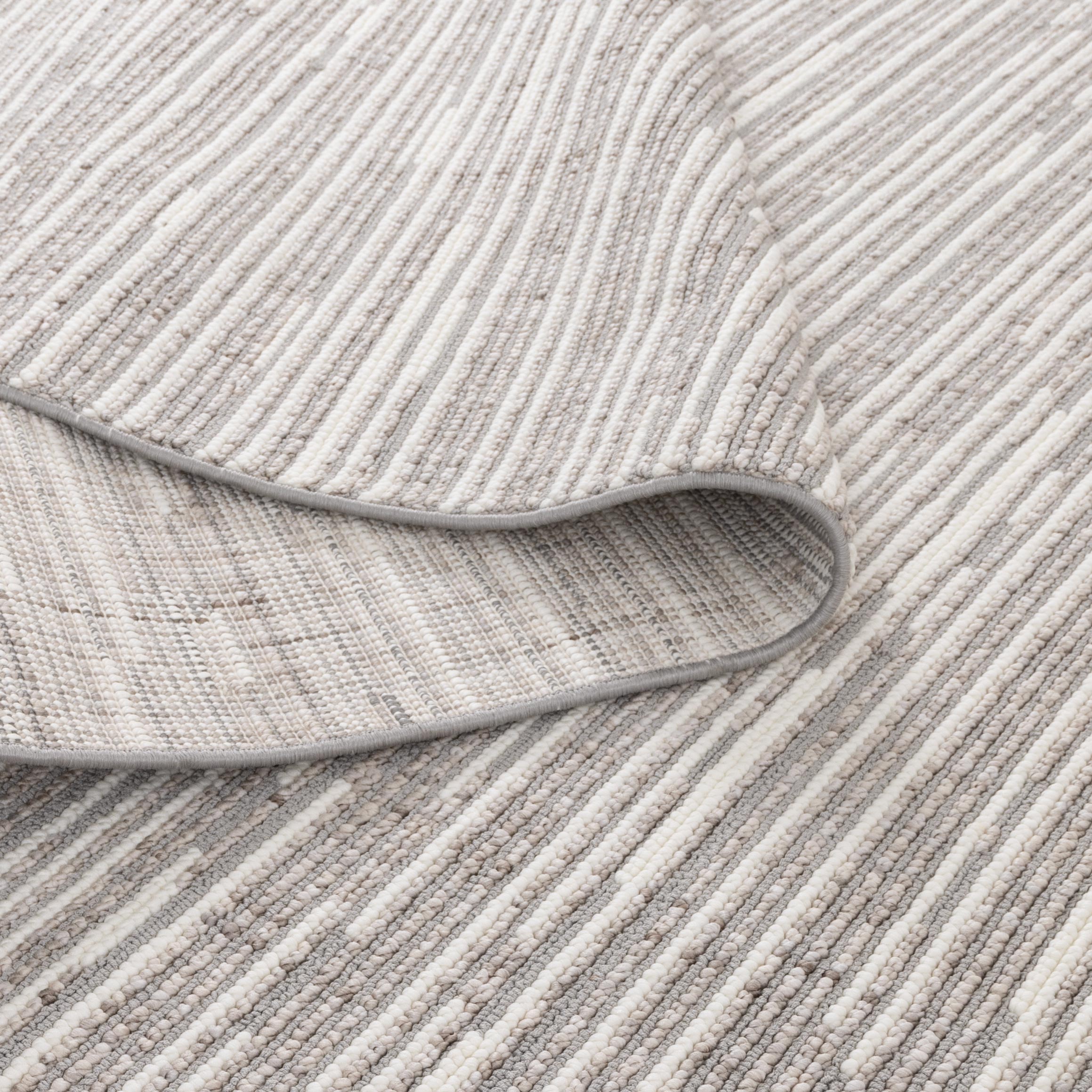 Berno Silver Ivory Loop Lines Rug - B006 - Ivory area rug rug from Vogue Rugs Australia