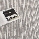 Berno Silver Ivory Loop Lines Rug - B006.