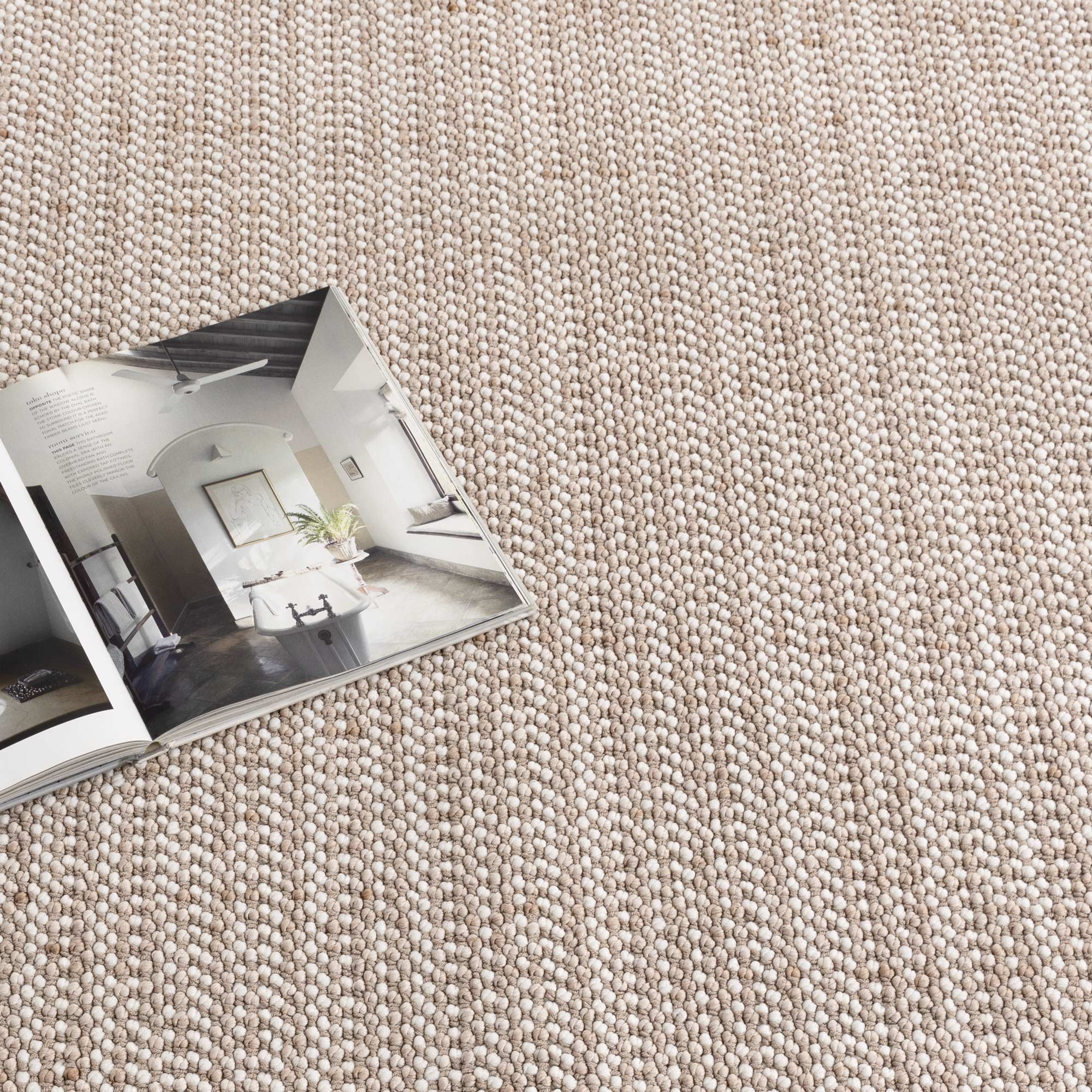 Berno Ivory Beige Loop Rug - B008.