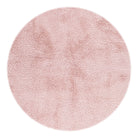 Lyla Machine Washable Shaggy Blush Round Rug.