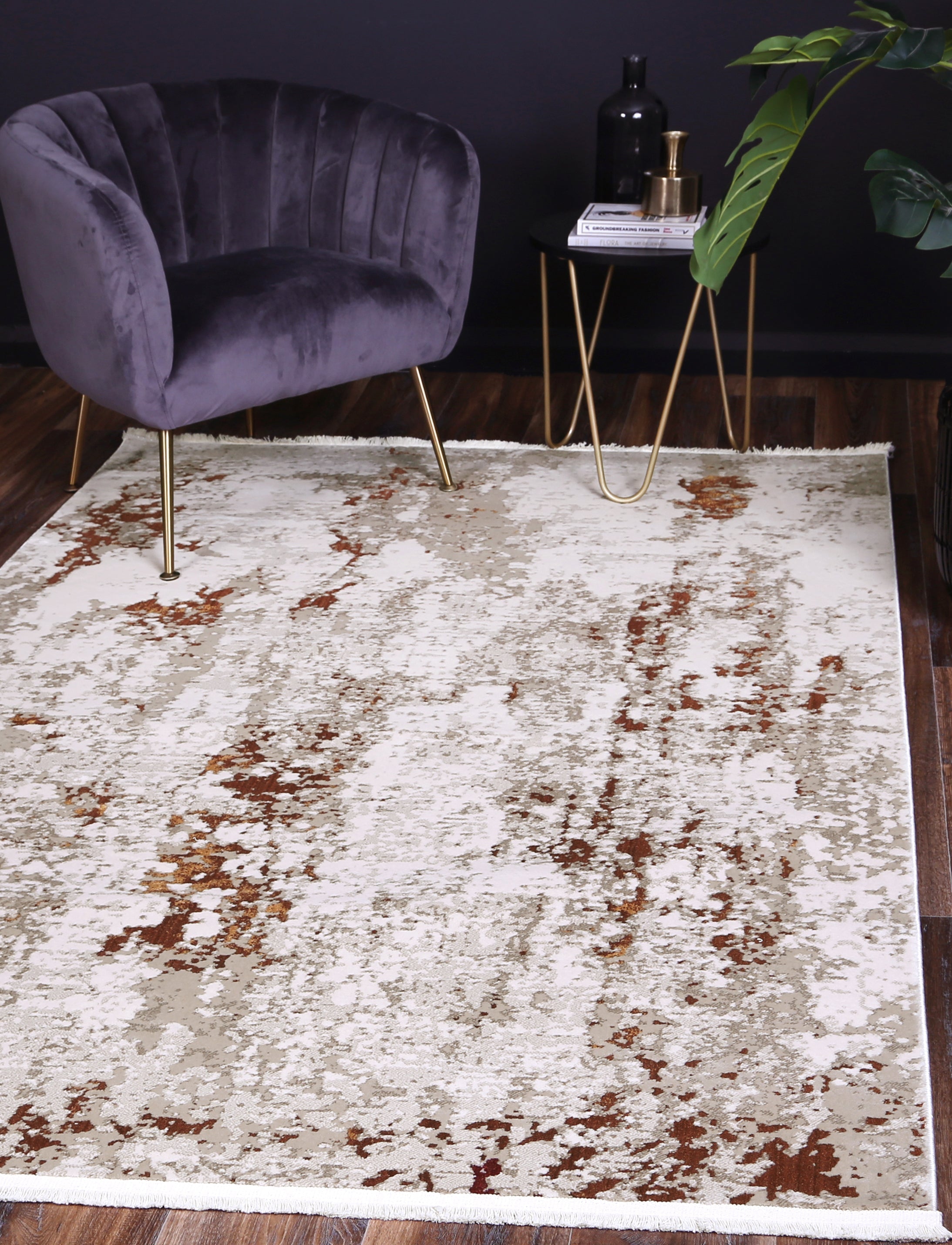 Bohemian Paradise One Modern Beige Terracotta Rug - 01BTER.
